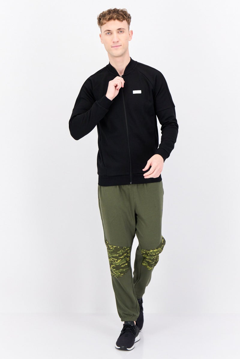 PUMA سويت شيرت خارجي بأكمام طويلة للرجال بقصة ضيقة، أسود - Image 3