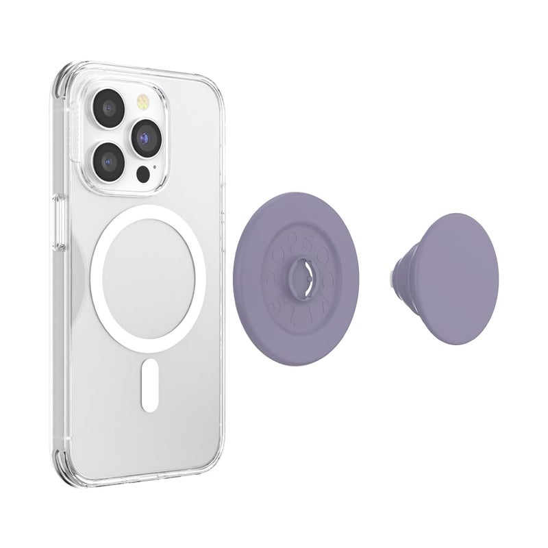 PopSockets Phone Grip for MagSafe, Magnetic Holder, Phone Stand, Purple - Soft Touch Dusk - Image 4