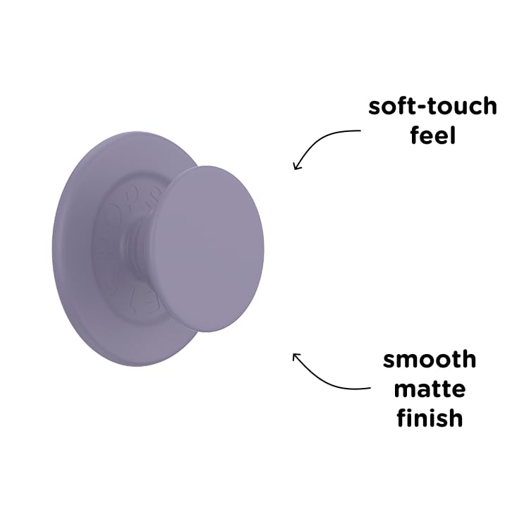PopSockets Phone Grip for MagSafe, Magnetic Holder, Phone Stand, Purple - Soft Touch Dusk - Image 2