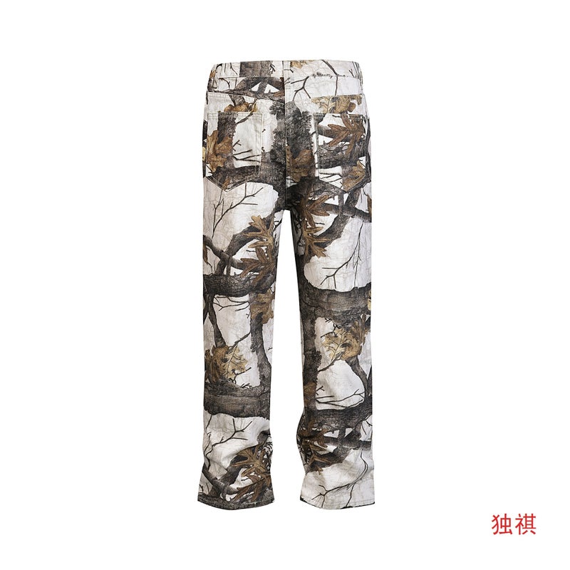 High Street Kanye American Style Men'S And Women'S Multi-Pocket Cargo Jeans Straight Loose Ripped Pants Various Styles - Image 4