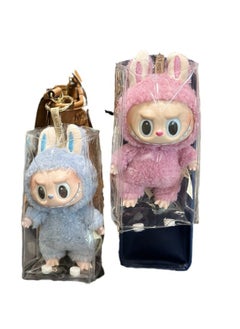 Generic Labubu Vinyl Pendant Keychain Transparent Protective Cover Dust-proof And Dirty-proof Pendant Storage Bag Cotton Doll Bag-Specifications:Labubu Snap Bag Set [without Hanging Ring]  - Image 3