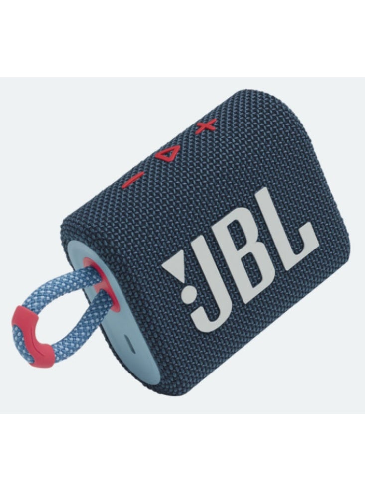 جي بي إل مكبر صوت بلوتوث محمول GO 3 باللون الأزرق/الوردي - Image 5