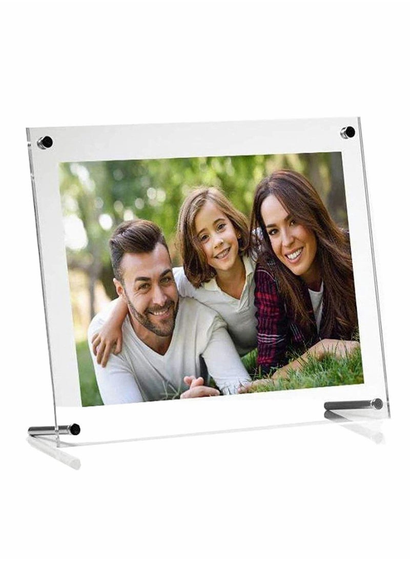 Generic - Elegant 8.5x11.5 Inch Clear Acrylic Photo Frame for A4 Posters - Stylish Desktop Display for Home & Office - Image 1
