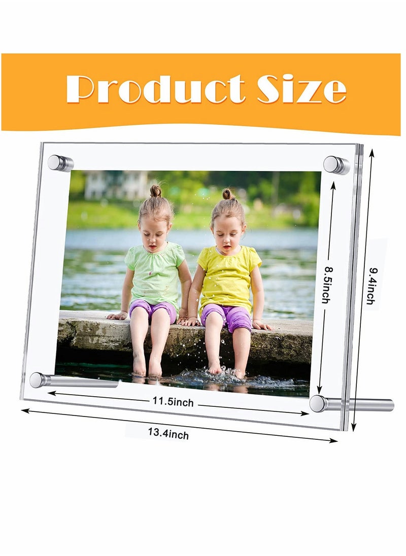 Generic - Elegant 8.5x11.5 Inch Clear Acrylic Photo Frame for A4 Posters - Stylish Desktop Display for Home & Office - Image 1