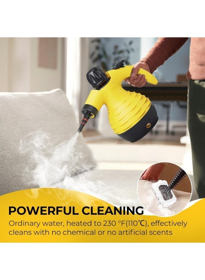 Denx 15-in-1 Handheld Steam Cleaner, 1200W High-Pressure Portable Steam Cleaner, Multi-Purpose Mop with Safety Lock & Accessories for Floor, Tile, Kitchen, Bathroom, Upholstery & Car - Image 3