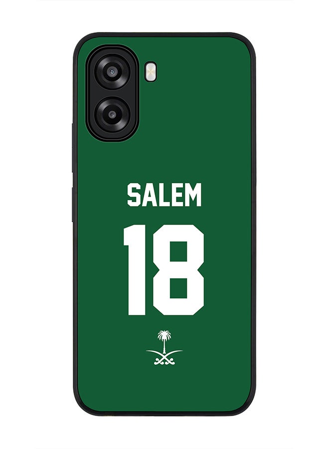 Stylizedd For Oppo A6t 5G / A6t 4G Case,Slim fit Camera Protection, Shockproof Thin Phone cover  - Football - Saudi Arabia,  Salem - Image 1