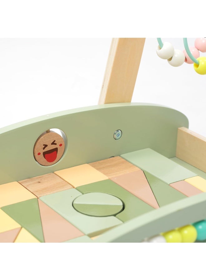 Factory Price Factory Price Enzo 5 in 1 Learning Wooden Baby Walker with Activity Center - Green - Image 5