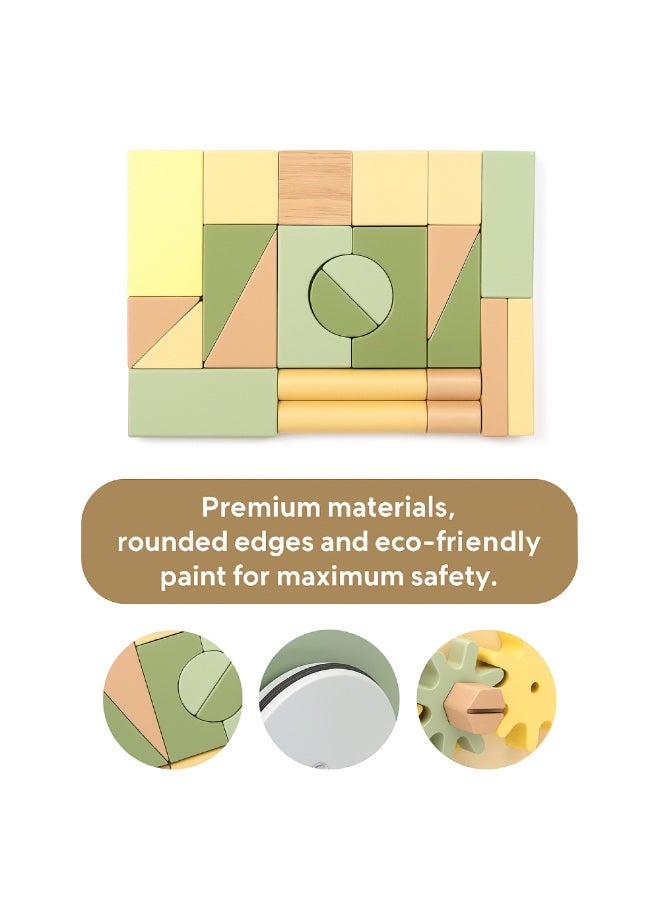 Factory Price Factory Price Enzo 5 in 1 Learning Wooden Baby Walker with Activity Center - Green - Image 2