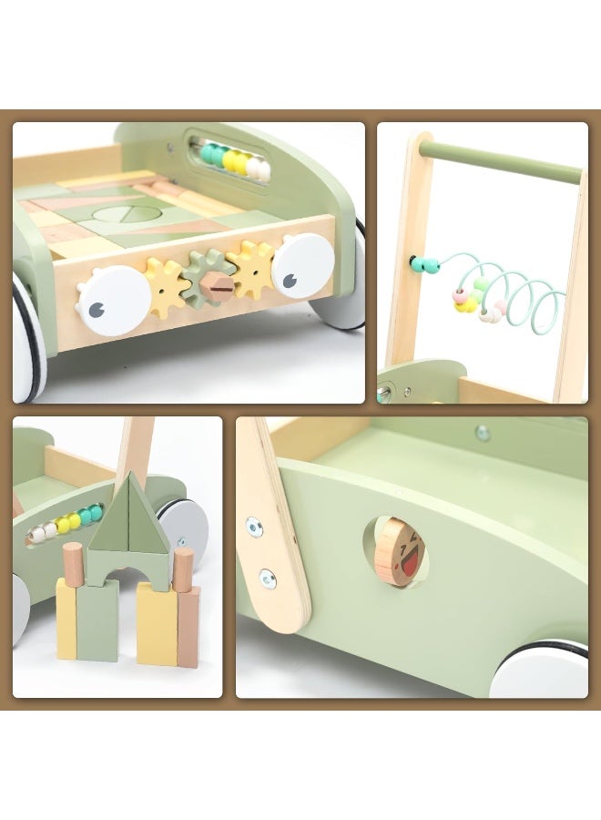 Factory Price Factory Price Enzo 5 in 1 Learning Wooden Baby Walker with Activity Center - Green - Image 3