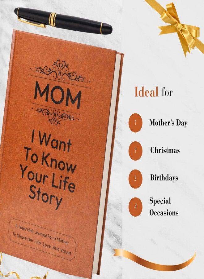 XKFCFC Mom I Want to Know Your Life Story Journal - Hardcover Keepsake Book. The Gifts for Mom Birthday from Daughter Son to Tell Her Story. Memory Preservation Gifts Sentimental Present for Thanksgiving, Christmas & Mother’s Day - Image 4