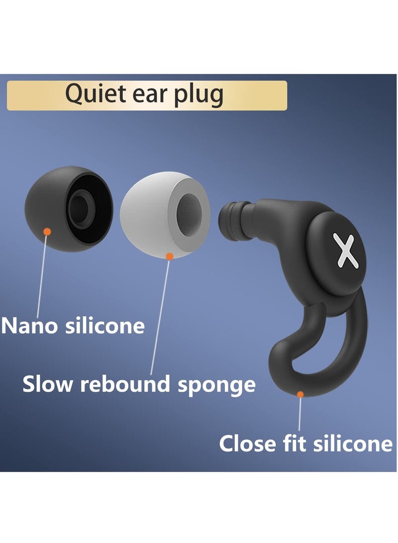 SOLARAE Noise Cancelling Earplugs, Sleeping Earplugs Ultra Soft Reusable Hearing Protection Soft Silicone Earplugs for Concert, Motorcycle, Airplane, Work Noise Cancelling - 36dB Noise Cancelling - Image 3