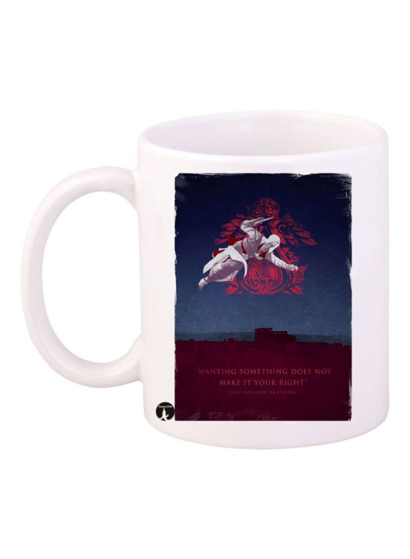 RKN Assassin's Creed Printed Mug White/Blue/Red Standard Size