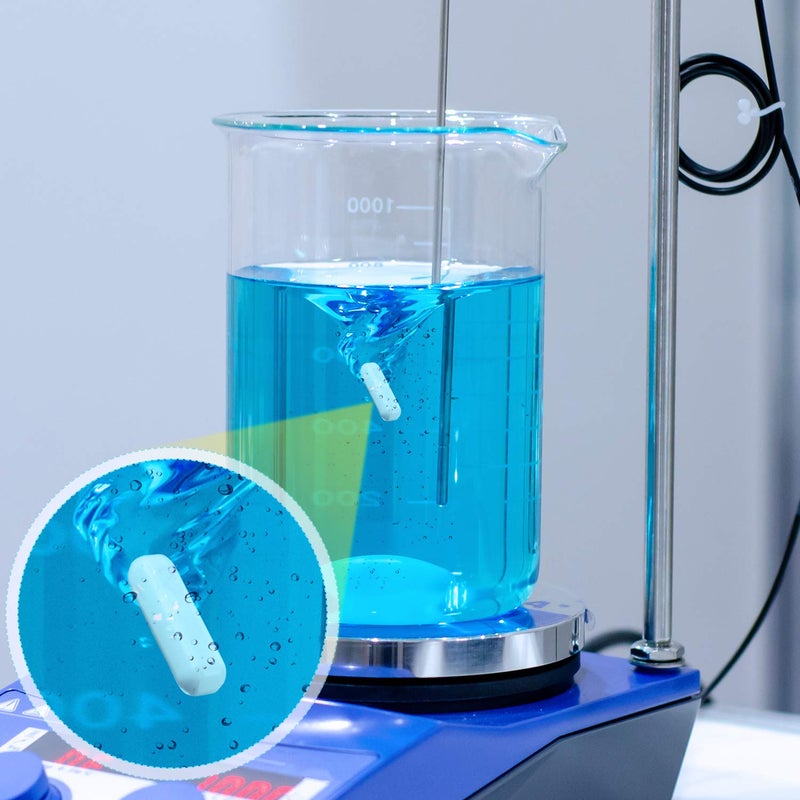 ويووداي مجموعة قضبان تحريك مغناطيسية من PTFE، لون أبيض، قضبان مختبرية، قضبان لوح تحريك، مغناطيس لوح تحريك (25 مم / 1 بوصة و 30 مم / 1.18 بوصة، 8 قطع) - Image 4