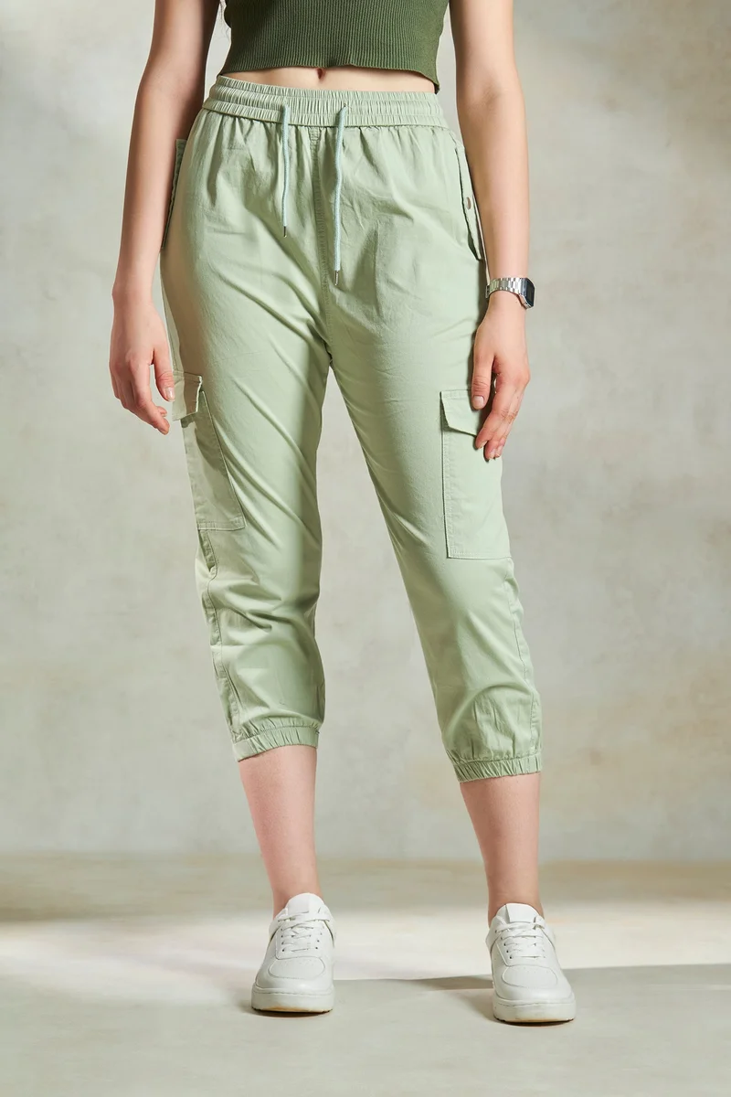 Virgio Cotton Stretch Daywear Cargo Pants for Women