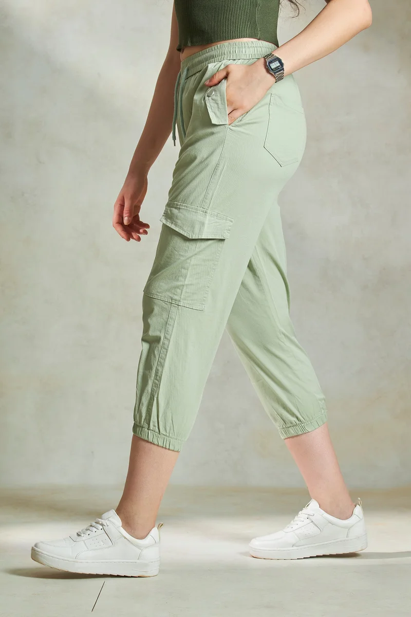 Virgio Cotton Stretch Daywear Cargo Pants for Women