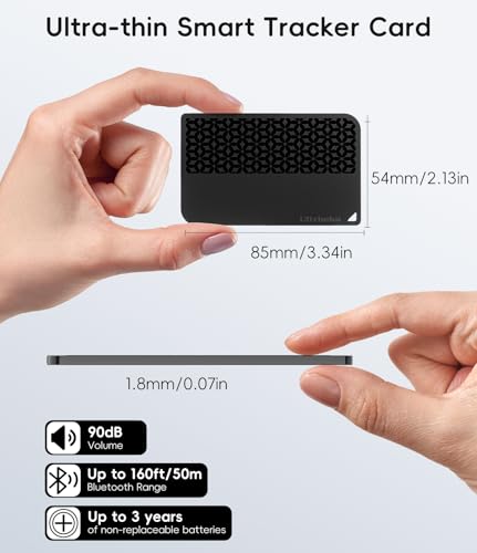 Ultrbeka Ultra-Thin Wallet Tracker Card [Apple MFi Certified] Air Tag Card-Style Works with Apple Find My Tracking Your Passport/Luggage/Purse, Preventing Loss of Items - Image 3