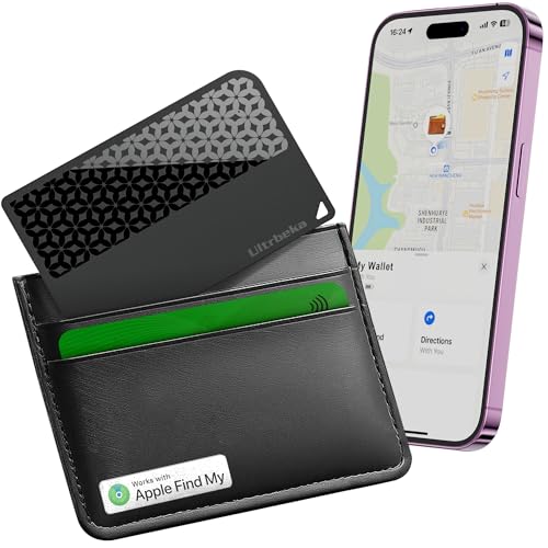Ultrbeka Ultra-Thin Wallet Tracker Card [Apple MFi Certified] Air Tag Card-Style Works with Apple Find My Tracking Your Passport/Luggage/Purse, Preventing Loss of Items - Image 1