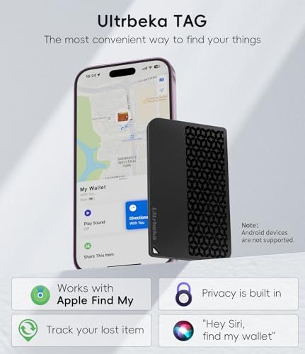 Ultrbeka Ultra-Thin Wallet Tracker Card [Apple MFi Certified] Air Tag Card-Style Works with Apple Find My Tracking Your Passport/Luggage/Purse, Preventing Loss of Items - Image 2