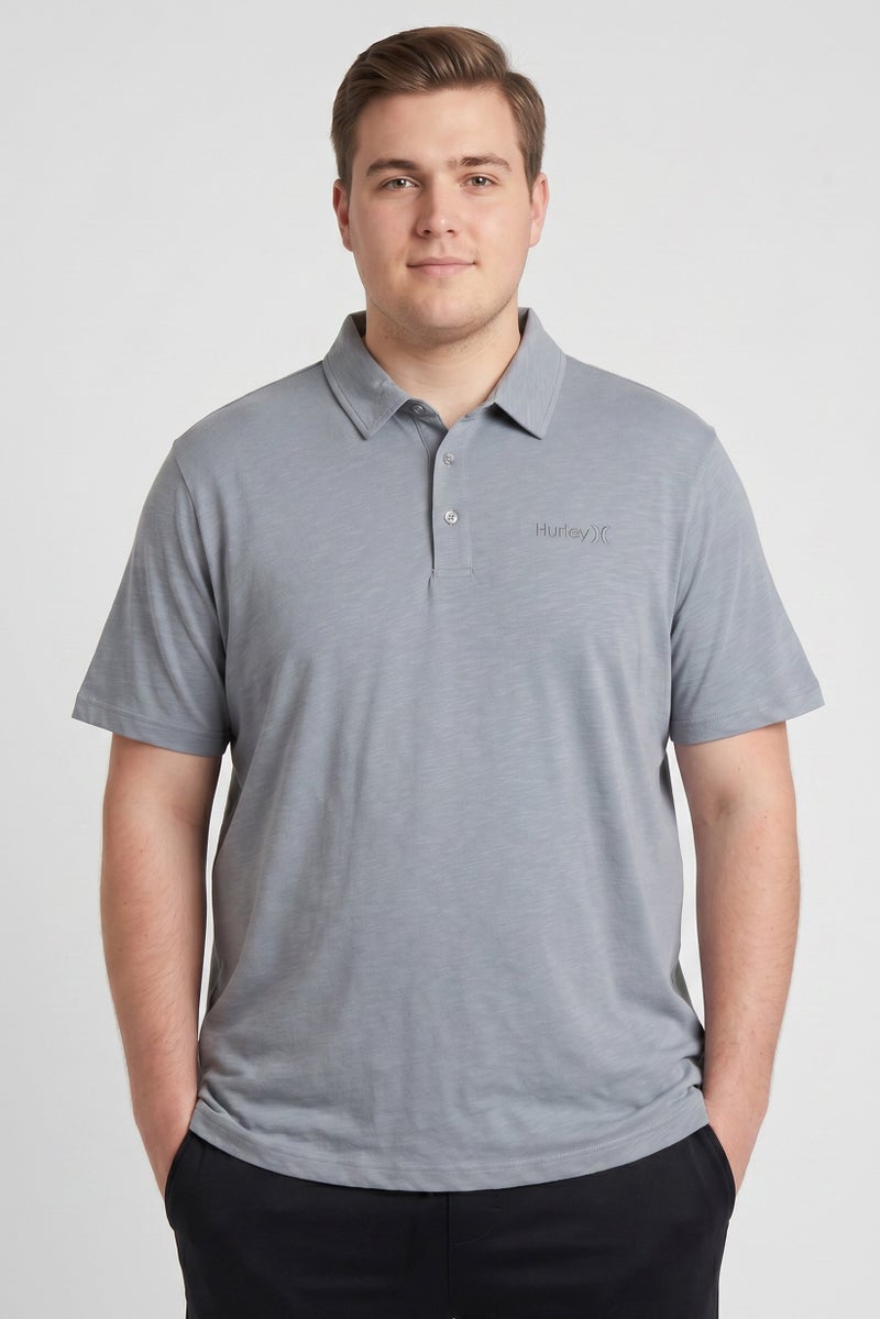 Hurley Men Sportswear Fit Short Sleeve Outdoor Polo, Grey - Image 1