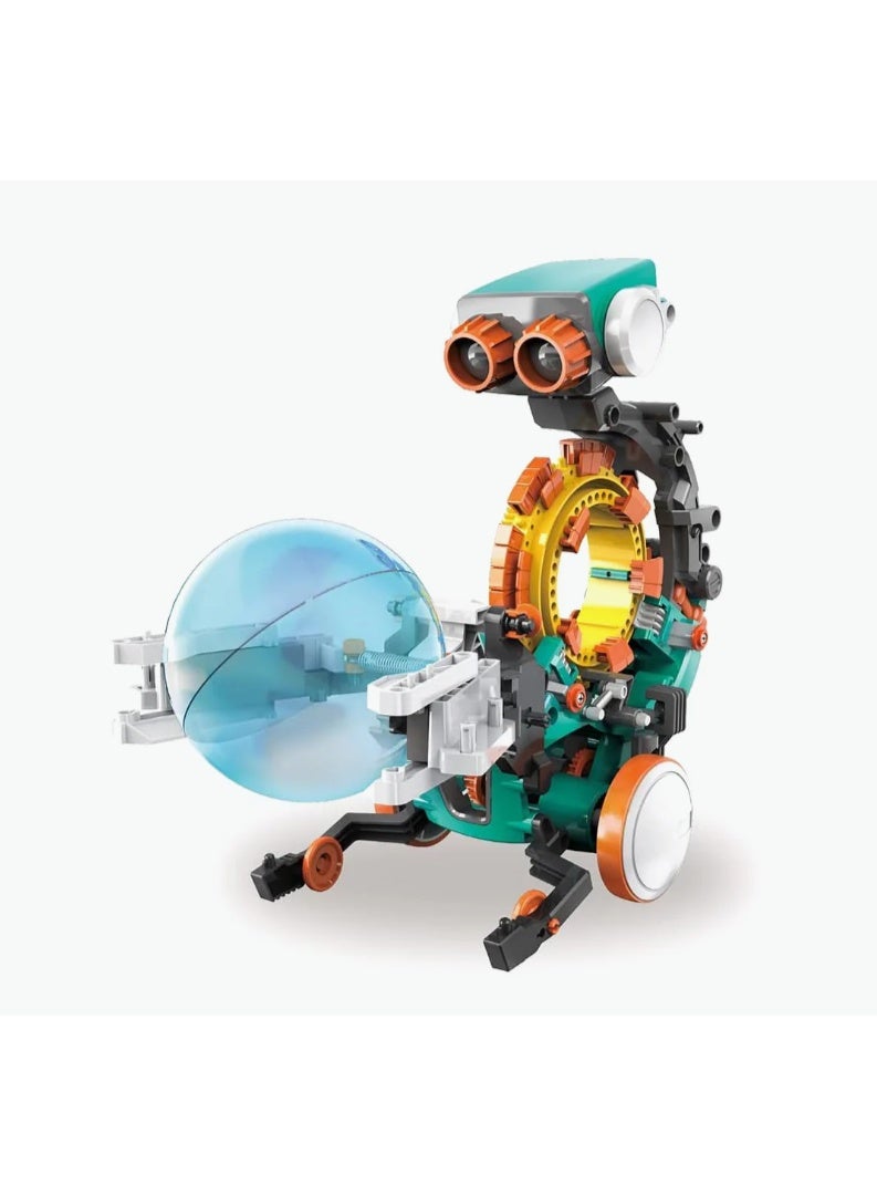 Pro'skit Pro’sKit GE-895 5-in-1 Mechanical Coding Robot – DIY STEM Gear Programming Robot Kit for Kids (200+ Parts, No Computer Needed) - Image 3