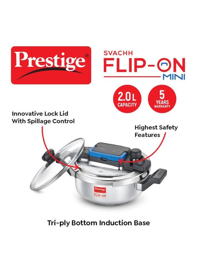 Prestige - طباخ ضغط ميني إس إس بريستيج سفاك 18 سم-2 لتر مع غطاء زجاجي - Image 1
