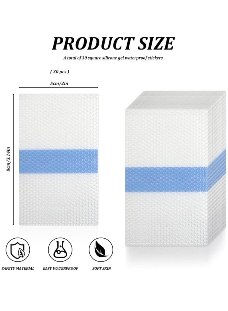 Oasisgalore 30Pcs Shower Waterproof Patch, Breathable Waterproof Transparent Ear Patch (5 x 8 cm, 2 x 3.1 Inch)  - Image 2
