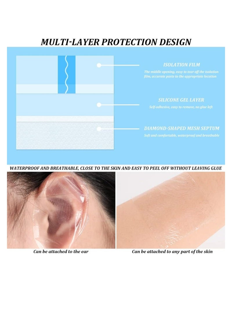 Oasisgalore 30Pcs Shower Waterproof Patch, Breathable Waterproof Transparent Ear Patch (5 x 8 cm, 2 x 3.1 Inch)  - Image 3
