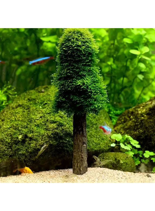 Aquatic Moss Tree Ornament For Fish Tank PVC Artificial Rhododendron Coral Roots - Image 1