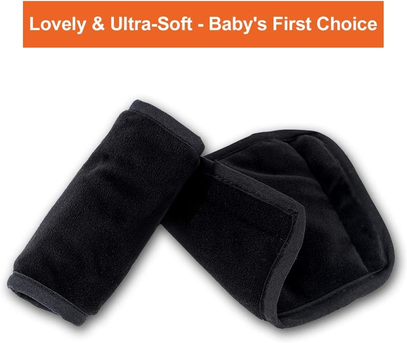 COOLBEBE Car Seat Straps Shoulder Pads for Baby Kids, Super Soft Seat Belt Covers for All Car Seats/Pushchair/Stroller, 2 Pack - Image 3
