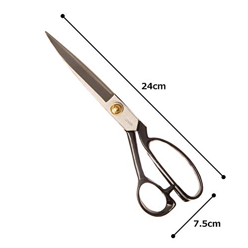 KAKURI Japanese Fabric Scissors for Sewing Lrage 9.5", Made in JAPAN, Professional Sewing Shears, Razor Sharp Japanese Steel Balde, Black - Image 3