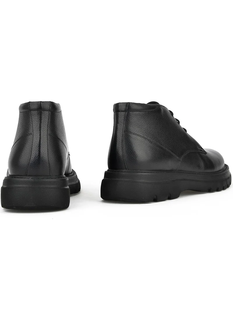 Ziya , Men's Genuine Leather Boots 13319Z77183 Black