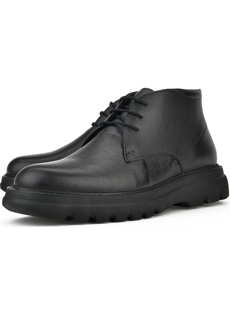 Ziya , Men's Genuine Leather Boots 13319Z77183 Black