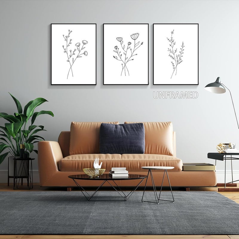 DFAIUY Vintage Wildflowers Botanical Canvas Wall Art Set - Image 5