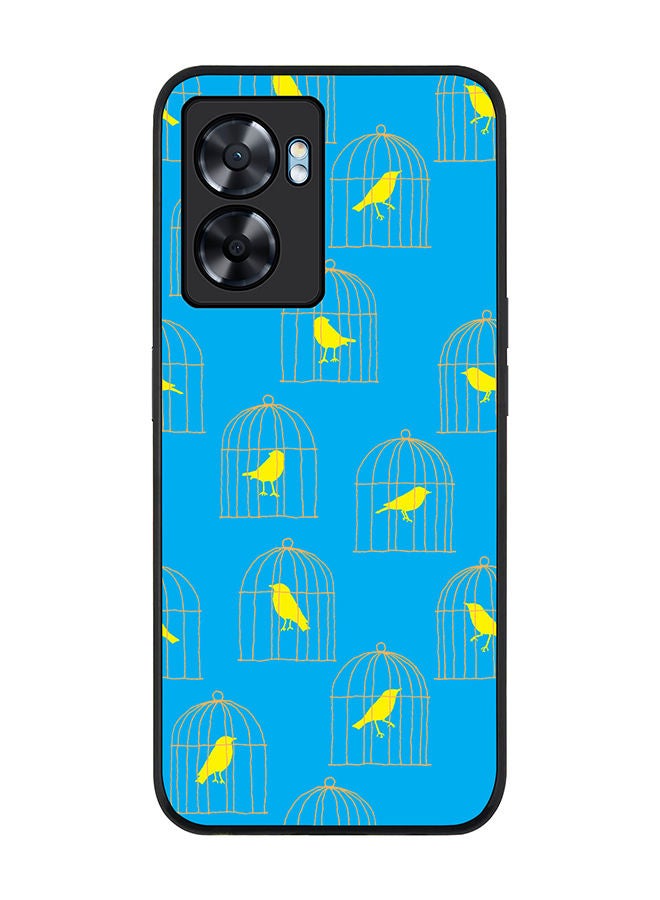 Stylizedd Rugged Black edge case for Oppo A57 Slim fit Soft Case Flexible Rubber Edges Anti Drop TPU Gel Thin Cover - Caged Birdy - Image 1