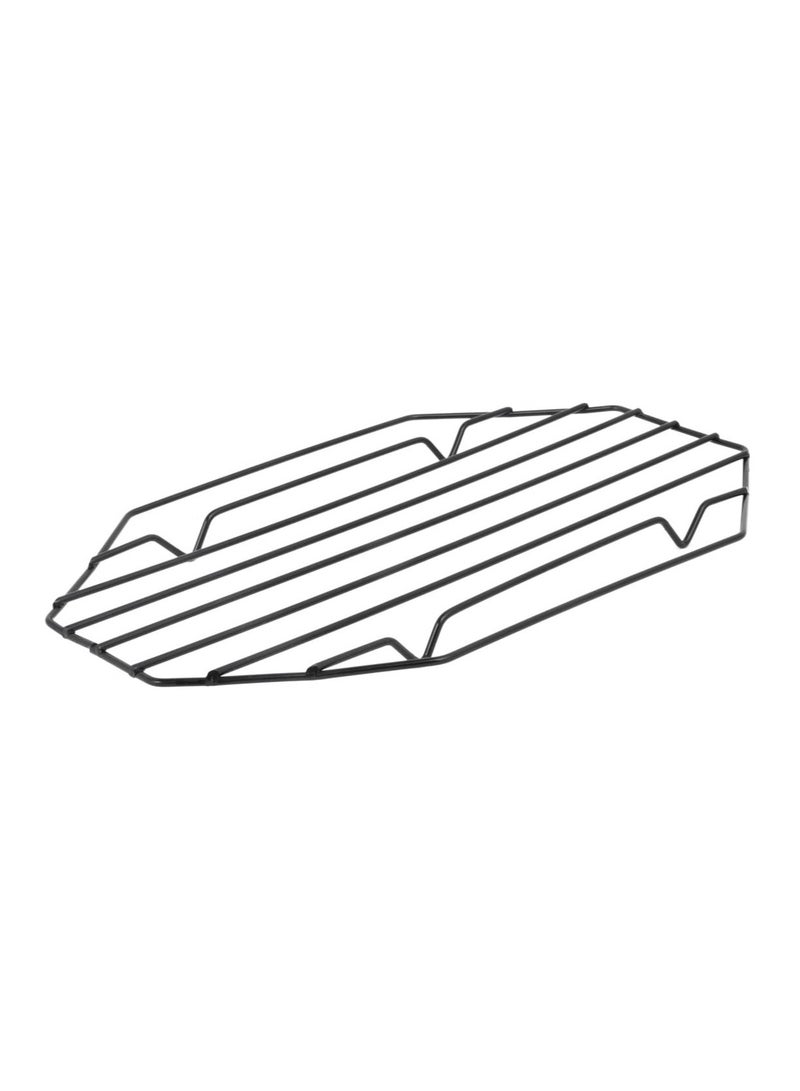 Fox Run Fox Run Non-Stick Roasting and Cooling Rack, Oval, 10" x 6", Metallic - Image 2