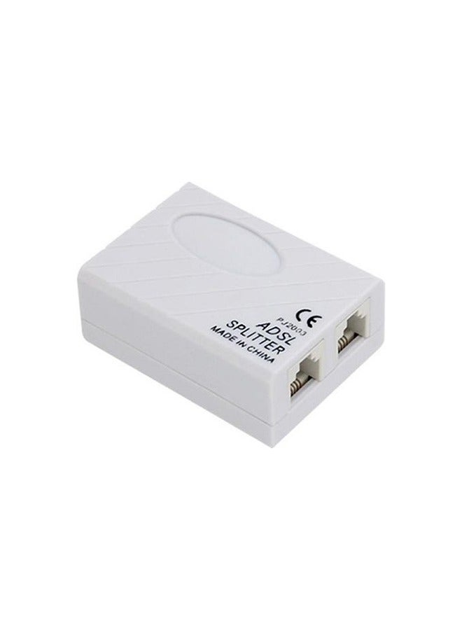 ADSL Broadband Modem Phone Line Splitter Filter White  - Image 1