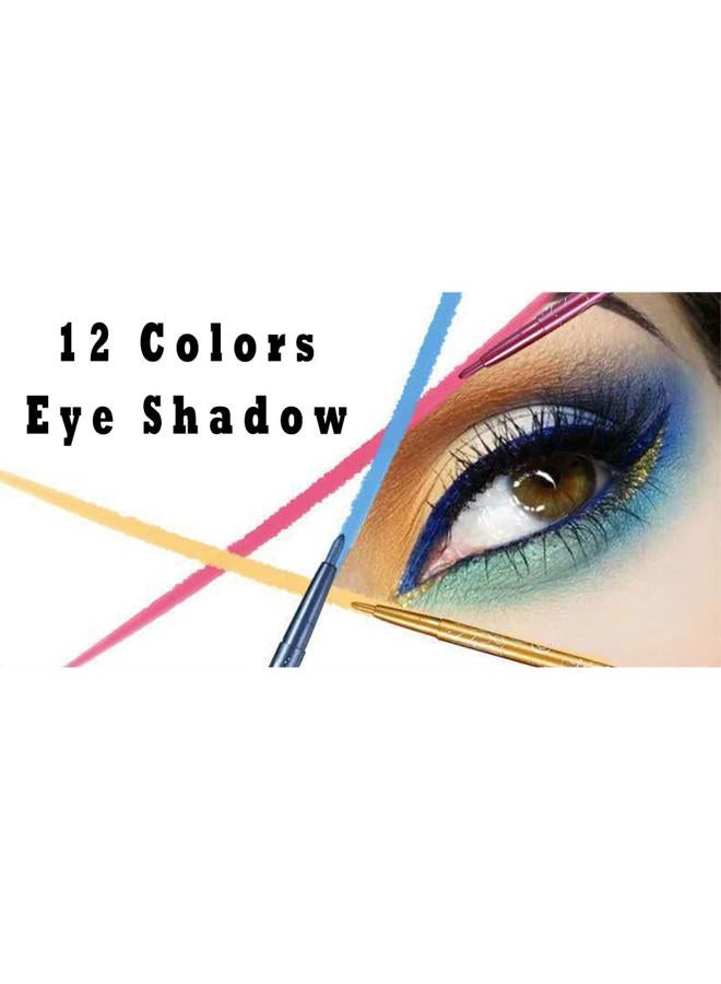 Linble Eyeliner Pencils - 12 Colors Retractable Eye Makeup Liners for Women, Easy Apply Colored Eyebrow Pencil Waterproof Soft Crayon Eye Shadow Set - Image 5