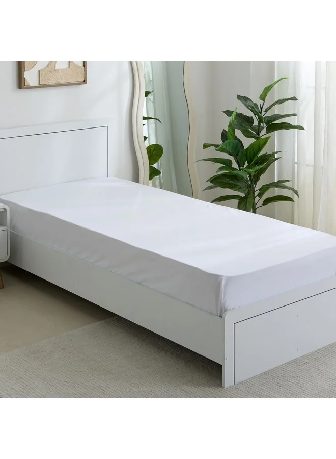 Home Box Purely-percale 300TC Single Fitted Sheet 90 x 200 x 36 cm
