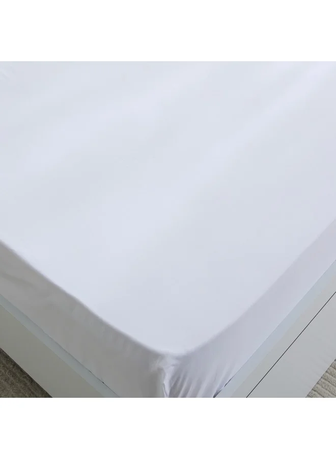 Home Box Purely-percale 300TC Single Fitted Sheet 90 x 200 x 36 cm
