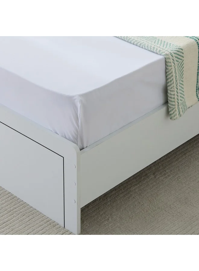 Home Box Purely-percale 300TC Single Fitted Sheet 90 x 200 x 36 cm