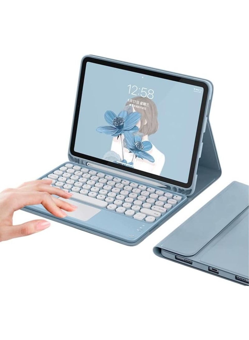 Keyboard Case for iPad 10th Generation 10.9 Inch 2022 -Touchpad Detachable with Pencil Holder -Slim Leather Folio Smart Cover Gen 10.9-inch - Image 1