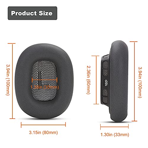 Earrock Ear Cushions Replacement for AirPods Max Headphones,Protein Leather Covered Earpads with Memory Foam and Magnet (Silvery) - Image 4