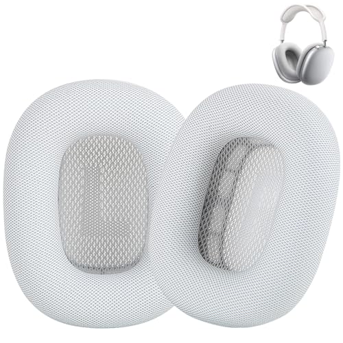 Earrock Ear Cushions Replacement for AirPods Max Headphones,Protein Leather Covered Earpads with Memory Foam and Magnet (Silvery) - Image 1