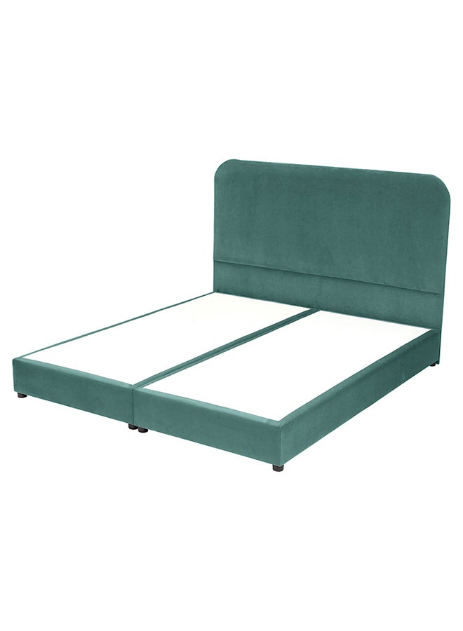House One Leen | Velvet Bed Frame - Dark Green 