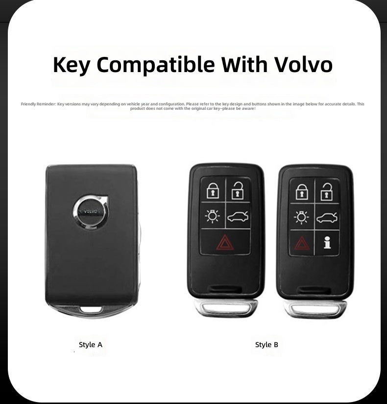 Volvo Universal Zinc Alloy Car Key Case for Volvo S60, XC60, XC40, XC90 - Classic Stone Pattern - Image 2