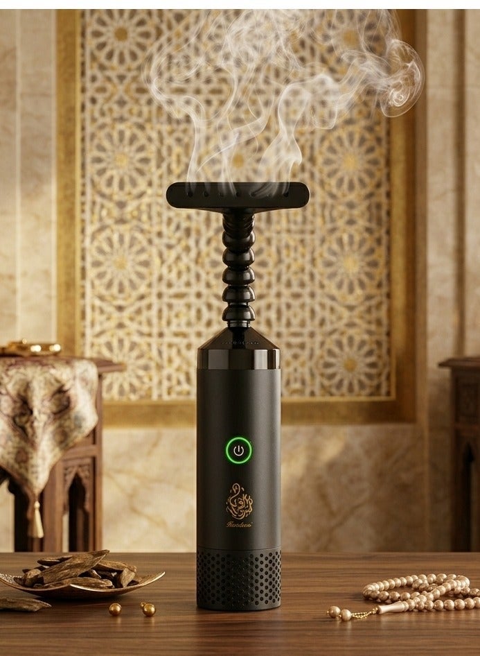 Bukhoon USB Rechargeable, Portable Electric Bakhoor Burner with Flexible Extension Neck Handheld Electronic Mabkhara for Clothes and Home Fragrance - Image 1
