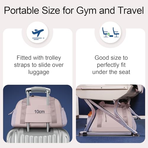 cysiyu Small Gym Bag 14 inch for Women & Men Mini Gym Duffel Bag with Wet Compartment Waterproof Travel Duffle Bag for Sports Workout Dance - Image 3