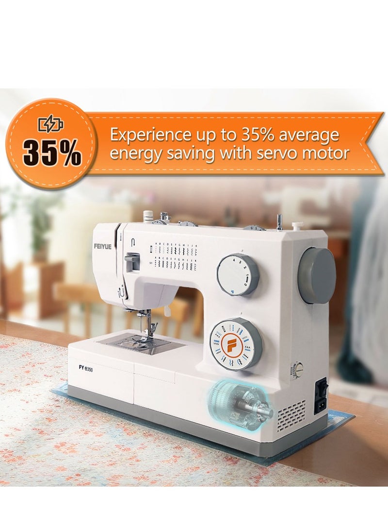 فيوي مكينة خياطة منزلية فييو 23 غرزة مزودة مع طاولة جانبية بمحرك سيرفو FY350 - Image 2