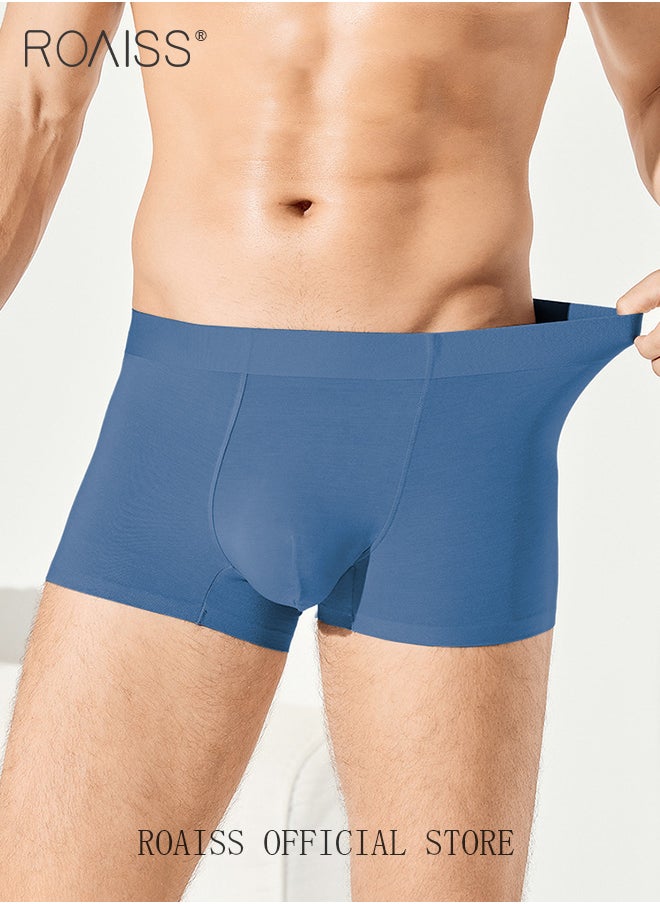 roaiss - Men Boxers 3 Pack Set Trend Men Teenage Boys Underwear Short Briefs High Elastic Classic Underwear - Image 1