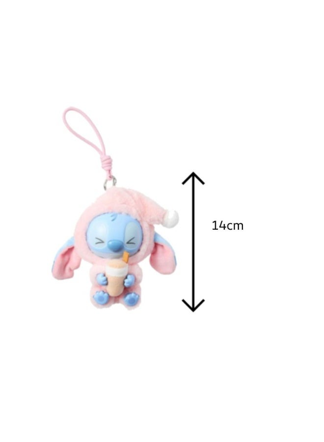 MINISO x Disney Stitch Eat Something Before Sleep Collection Vinyl Plush Keychain Blind Box, Full Display Set of 6 Sealed Mystery Boxes, Character Collectible for Display and Gifting - Image 3